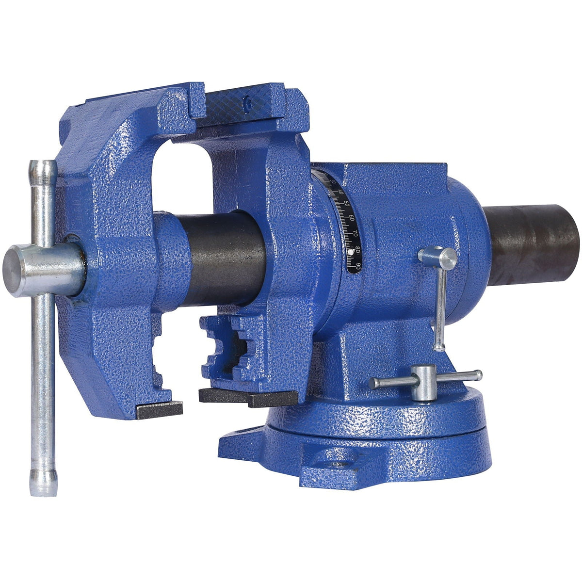 5-Inch Multi Jaw Bench Vise with 360° Swivel Base - Blue or Black