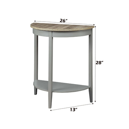 Justino Console Table with Pine Legs - Gray / Oak