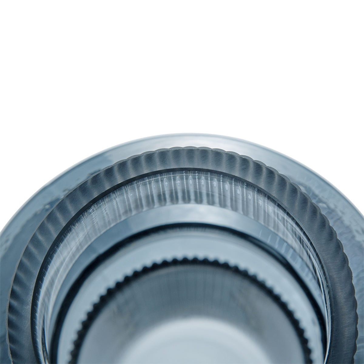 Fluted Accent Vases with Ribbed Design - Clear Blue, Set of 2