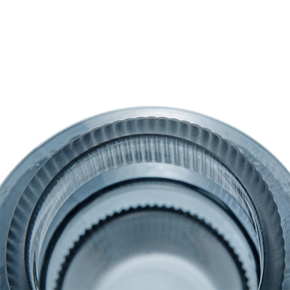 Fluted Accent Vases with Ribbed Design - Clear Blue, Set of 2