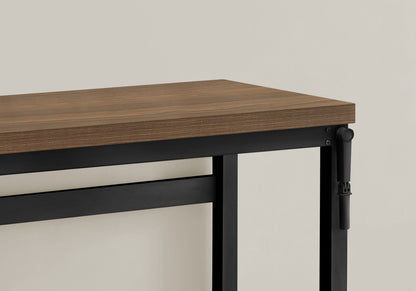 Adjustable Standing Computer Desk with Metal Construction - Black, White, or Dark Brown