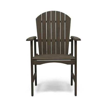 Weather Resistant Acacia Wood Adirondack Dining Chairs Set of 2 - Multiple Colors