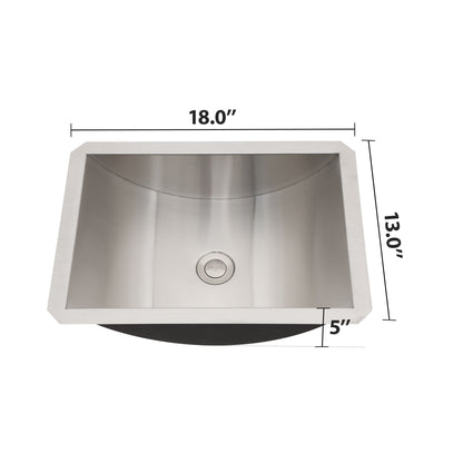 Brushed Nickel Undermount Bathroom Sink with Pop Up Drain