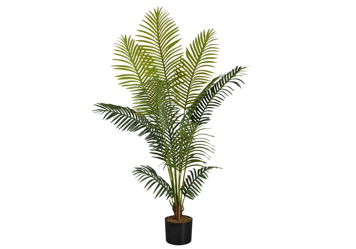 57-Inch Artificial Palm Tree with Real-Touch Leaves - Green