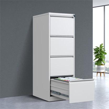 Durable Metal 3 Drawer File Cabinet with Lock – Black or White