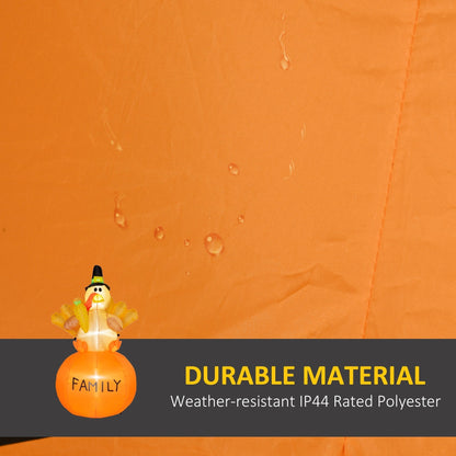 Inflatable Thanksgiving Turkey LED Display with Weather-Resistant Design - Multicolor