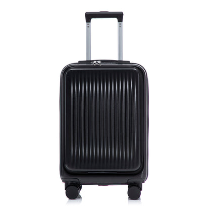ABS Spinner Wheel Luggage Set with Cosmetic Case - Black