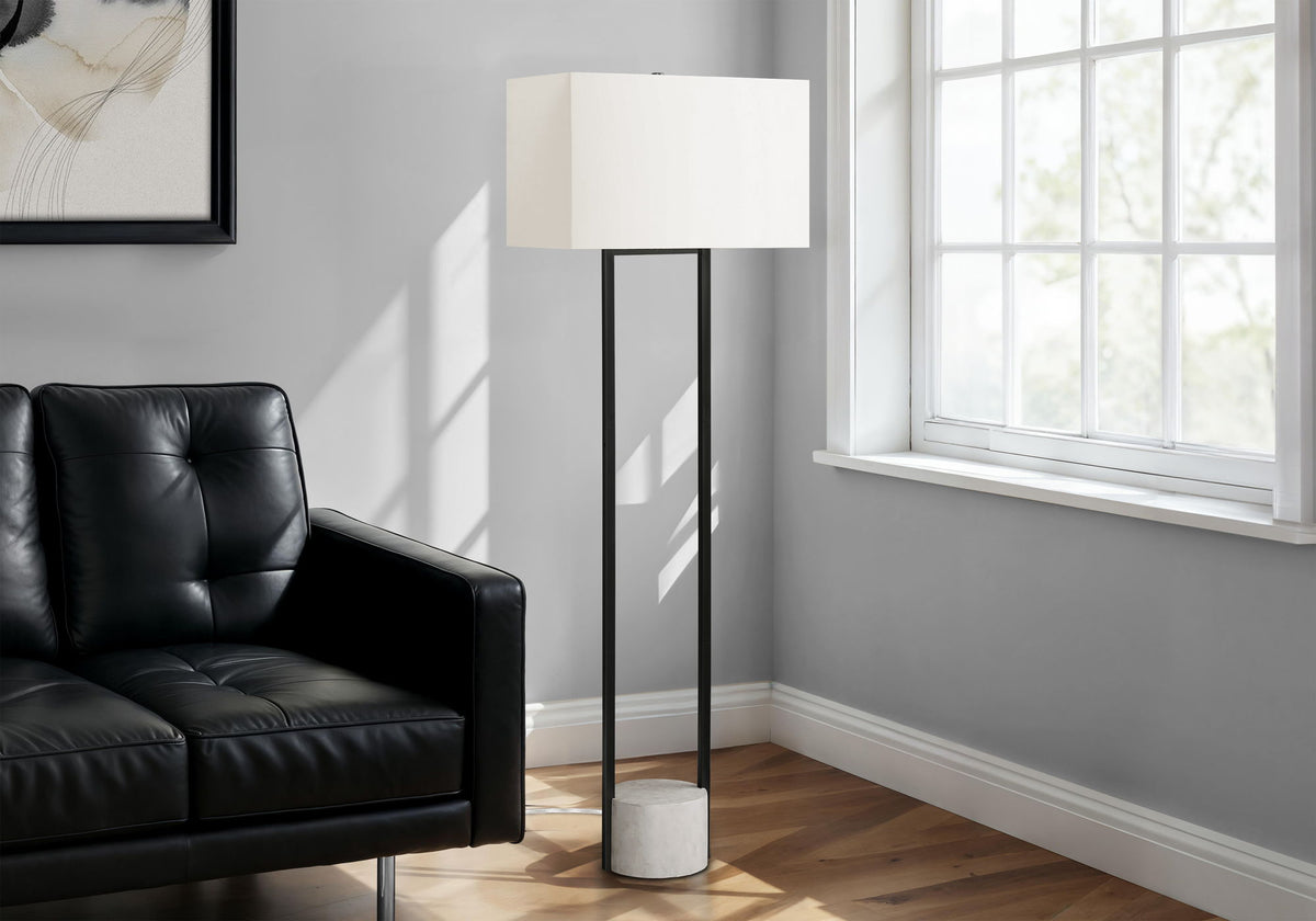 Contemporary Floor Lamp with Dimmable Function - Black / Beige