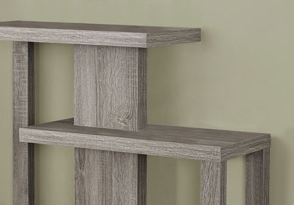 Accent Console Table for Entryway with Three-Tier Shelves - Light Brown