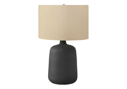 Contemporary Black Ceramic Table Lamp with 3-Way Lighting - Black