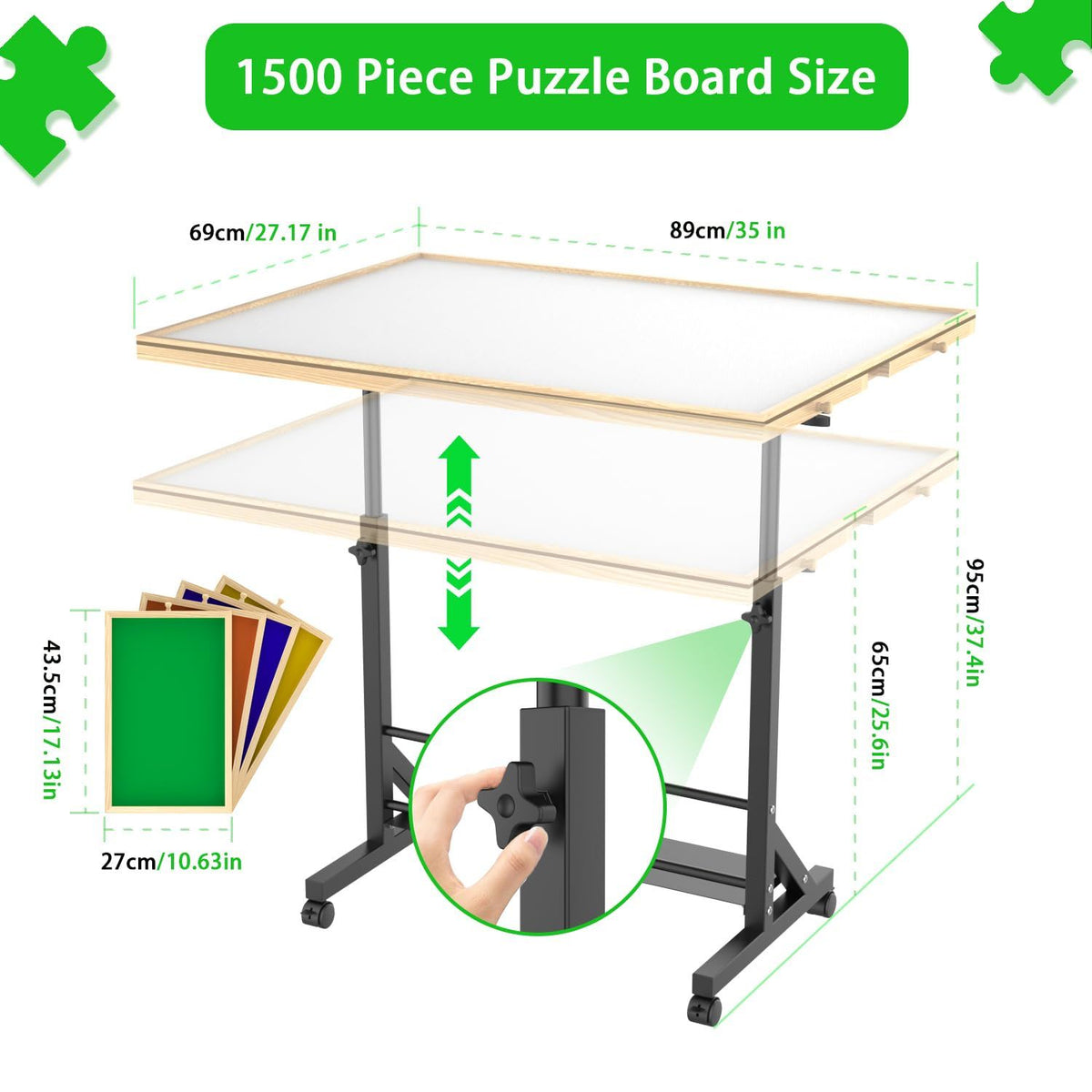 360 Degree Tilting Wooden Puzzle Table