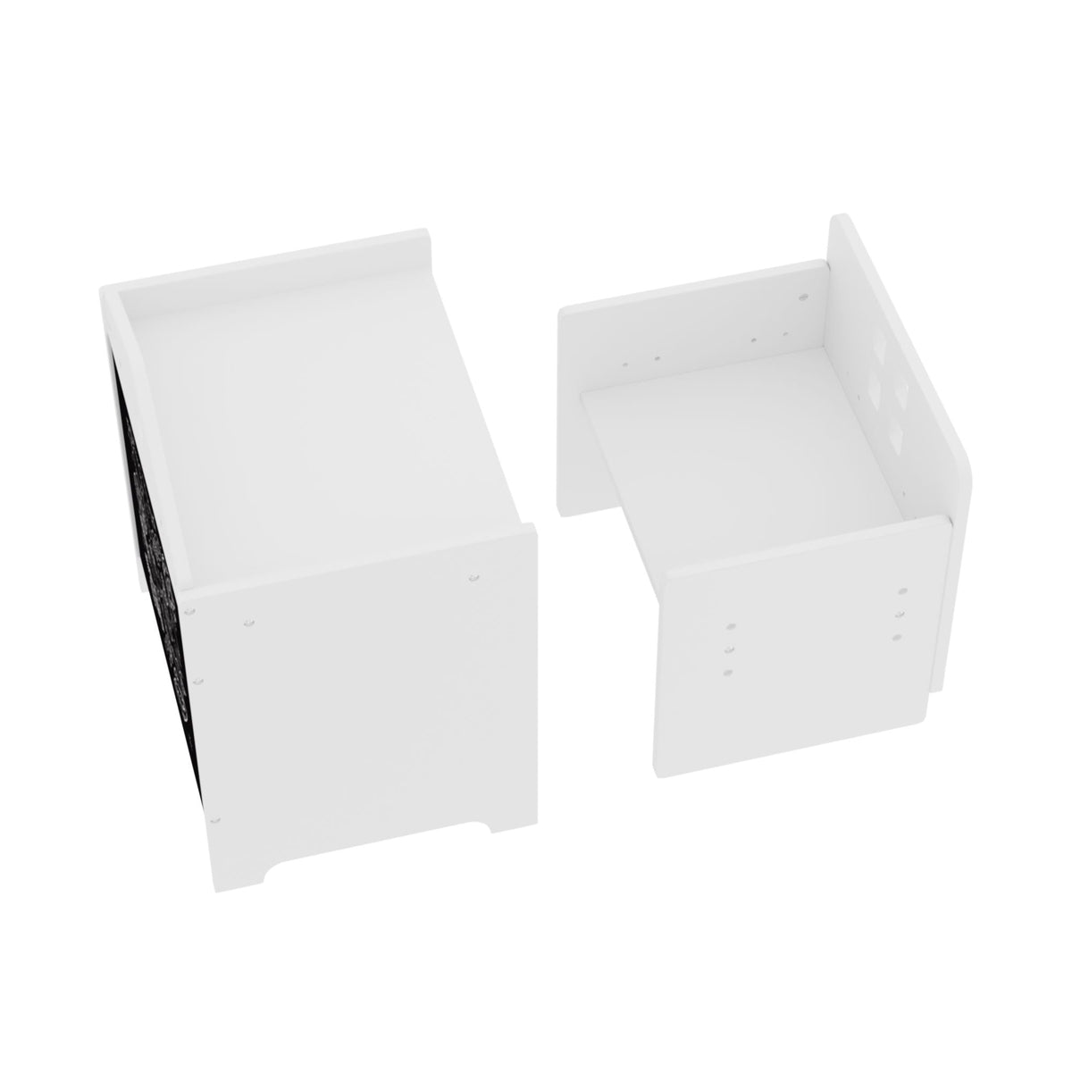 Montessori Weaning Table And Chair Set with Adjustable Height - White
