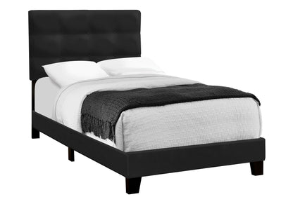 Transitional Upholstered Bed Frame with Tufted Fabric - Multiple Colors