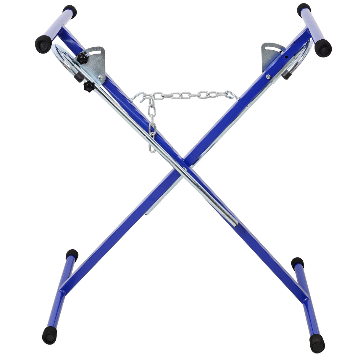 Lightweight Folding Bumper Stand with Adjustable Height - Blue