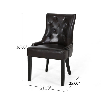 Contemporary Cheney Dining Chair Set with Tufted Design – Upholstered