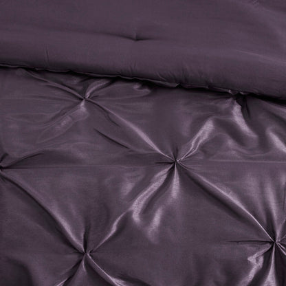 7 Piece Tufted Comforter Set - Plum California King