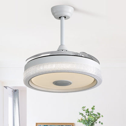 Invisible Ceiling Fan with Remote Control and 36W LED Light
