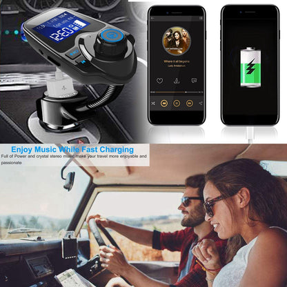 iMounTek Car Wireless FM Transmitter Fast USB Charge Hands-free Call Car MP3 Player AUX Input