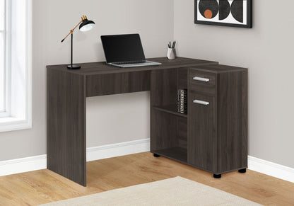 L-Shaped Computer Desk with Storage Drawers - Multiple Colors