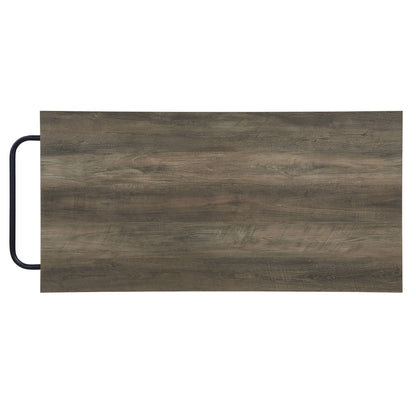 Lona Kitchen Island - Rustic Oak / Black
