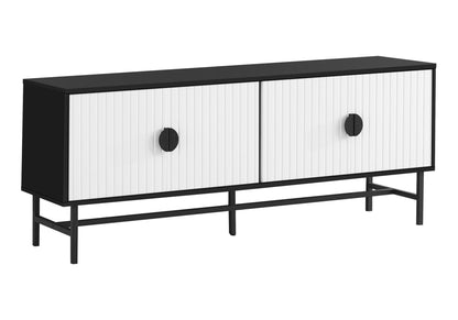 Contemporary TV Stand Console with Storage - Black or White