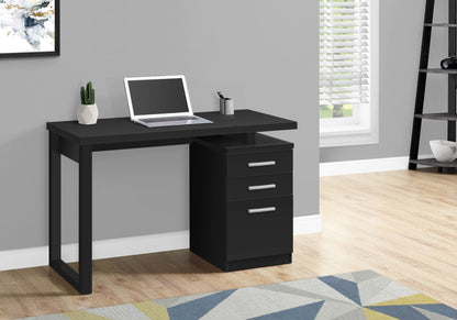 Computer Desk for Home Office with Reversible Storage Drawers - Black or White