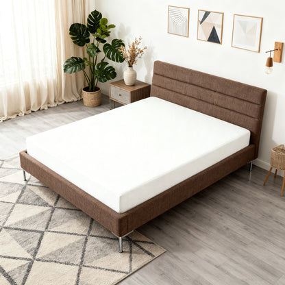 8" Twin Green Tea Memory Foam Mattress with Pressure Relief - White