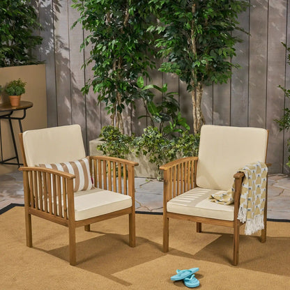 Casa Acacia Club Chair with Waterproof Cushions - Beige or Blue