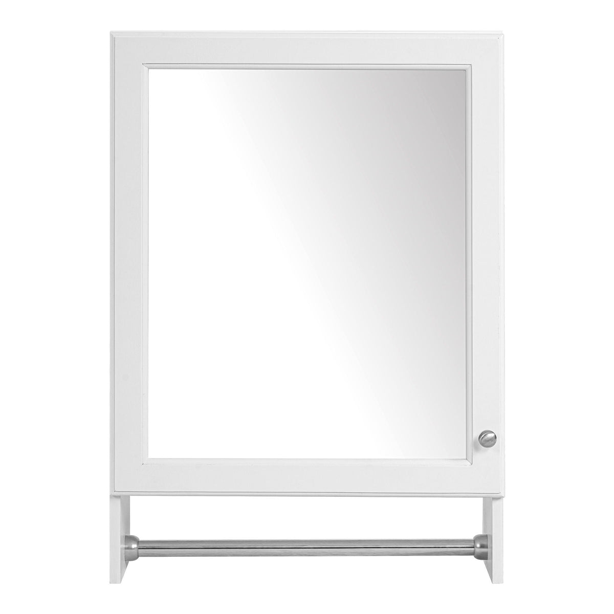 3 in 1 Wall Mounted Bathroom Mirror Cabinet with Adjustable Shelf - White