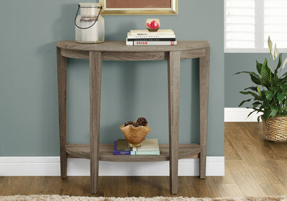 Space-Saving Wood Console Table with Two-Tier Design - Light Brown or White