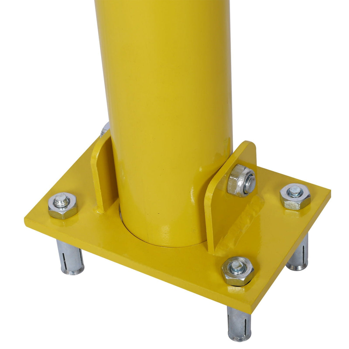 Parking Bollard Pole Barrier with Lock - Dark Gray or Yellow