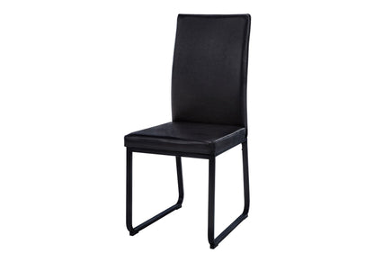 Dining Chair Side Upholstered Set of 2 - Black