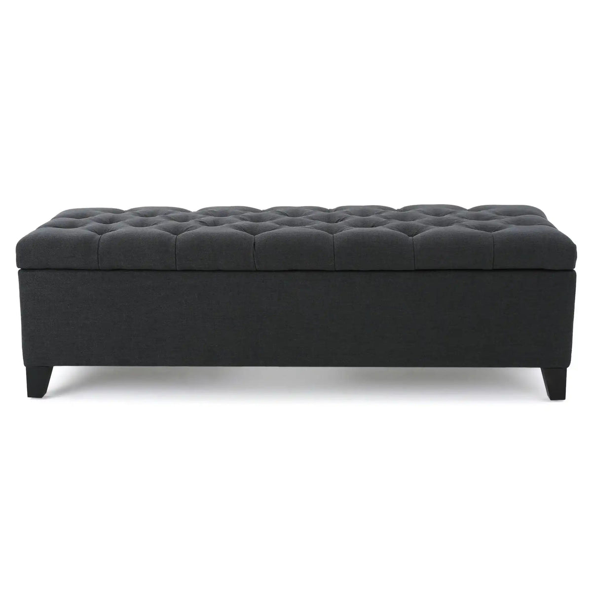 Glouster Contemporary Storage Ottoman with Button Tufted Design - Fabric