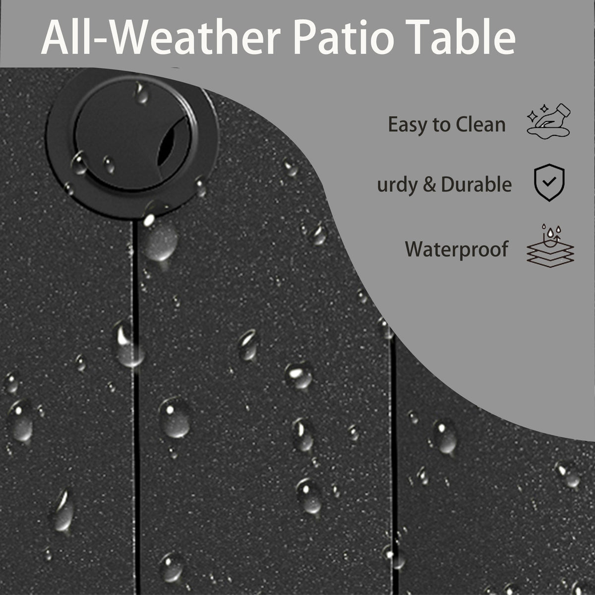 5-Piece Outdoor Patio Dining Set with Stackable Metal Chairs – Black