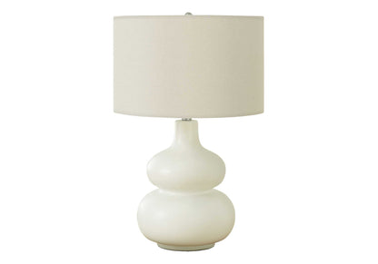 Contemporary Table Lamp with Ceramic Base - Cream