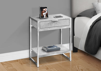 Accent Side Table with Storage Drawer and Spacious Tabletop - Multiple Colors
