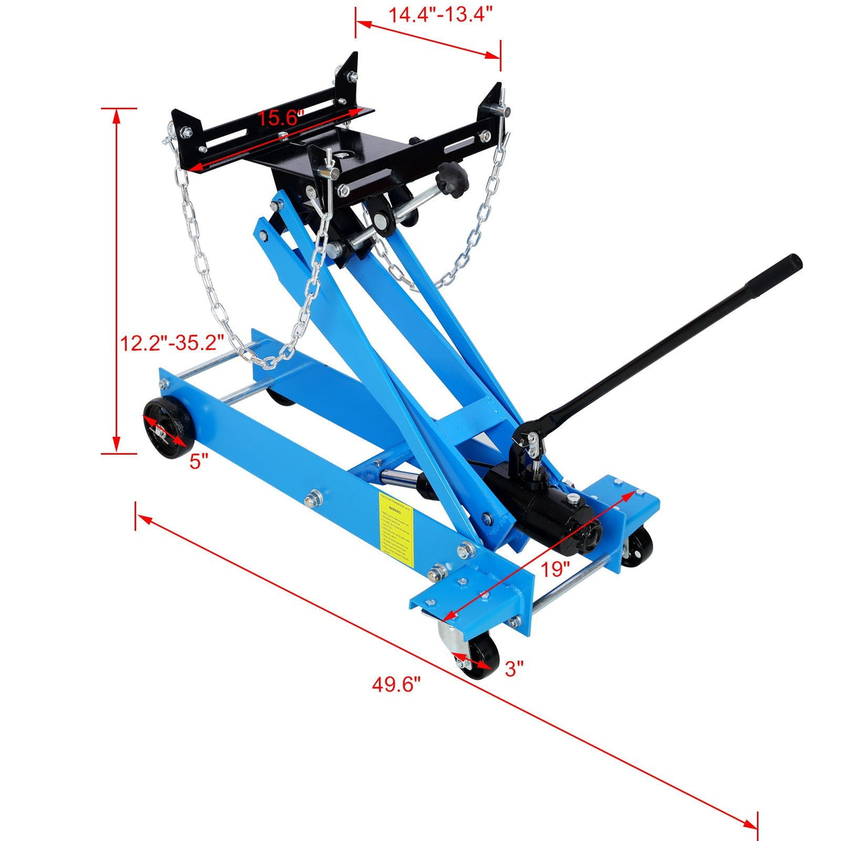 Low Profile Hydraulic Floor Jack with 2200lb Capacity - Dark Gray or Light Blue