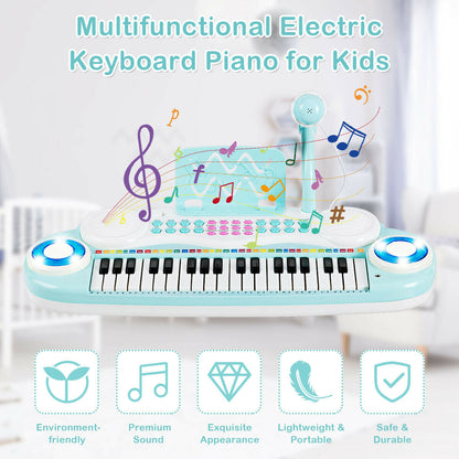 Multifunctional 37 Electric Keyboard Piano with Microphone