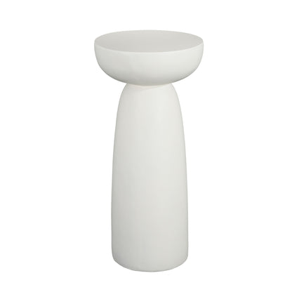 Magnesium Oxide Plant Stand with Durable Ceramic Construction - White