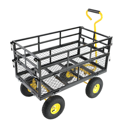 Outdoor Wagon Cart with Metal Frame - Green