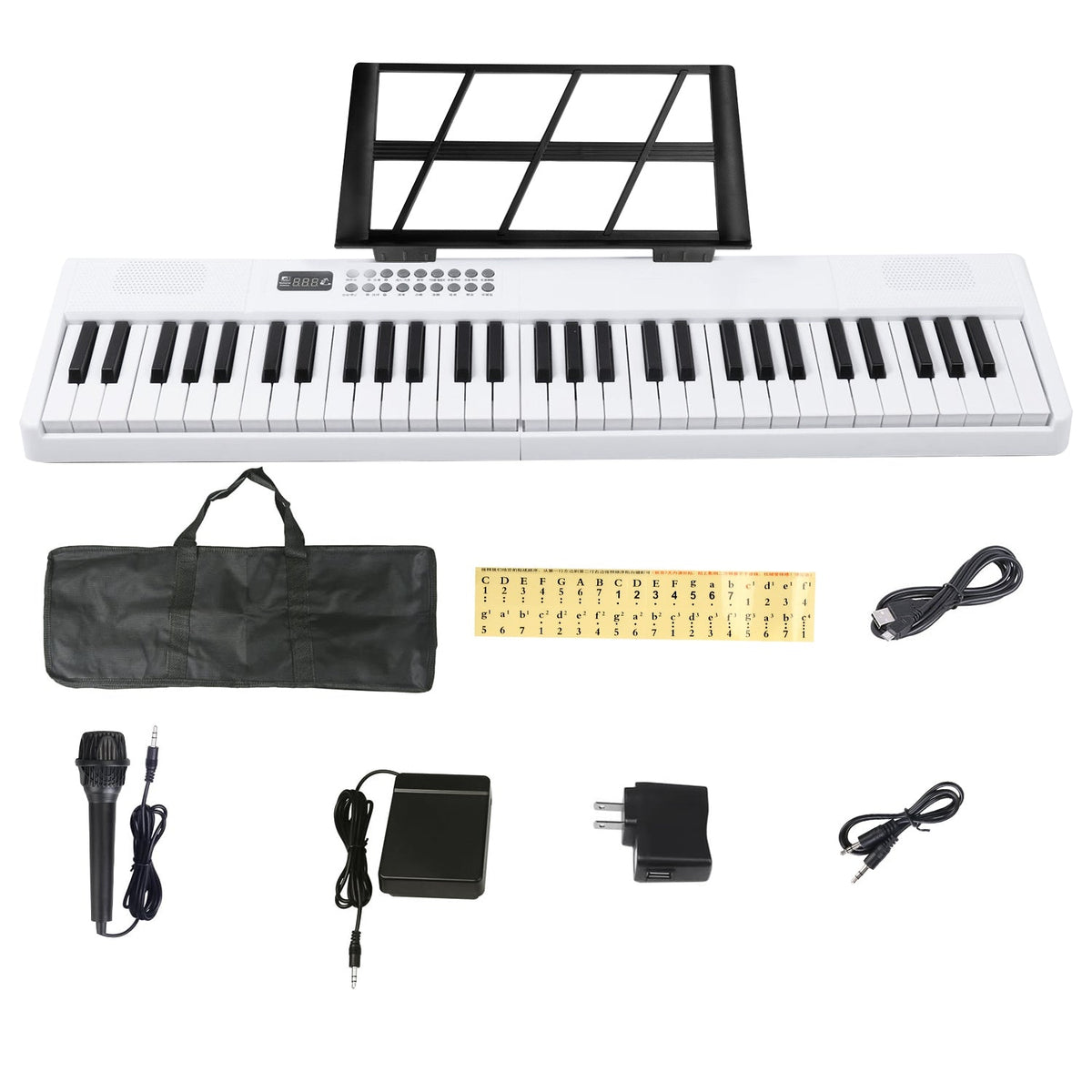 GBruno 61Keys Foldable Electronic Piano Keyboard