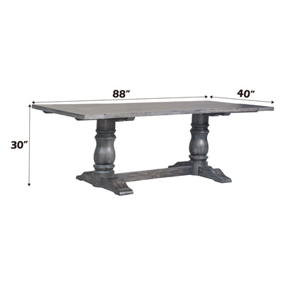 Leventis Weathered Gray Dining Table with Oak Veneer Top - Weathered Gray