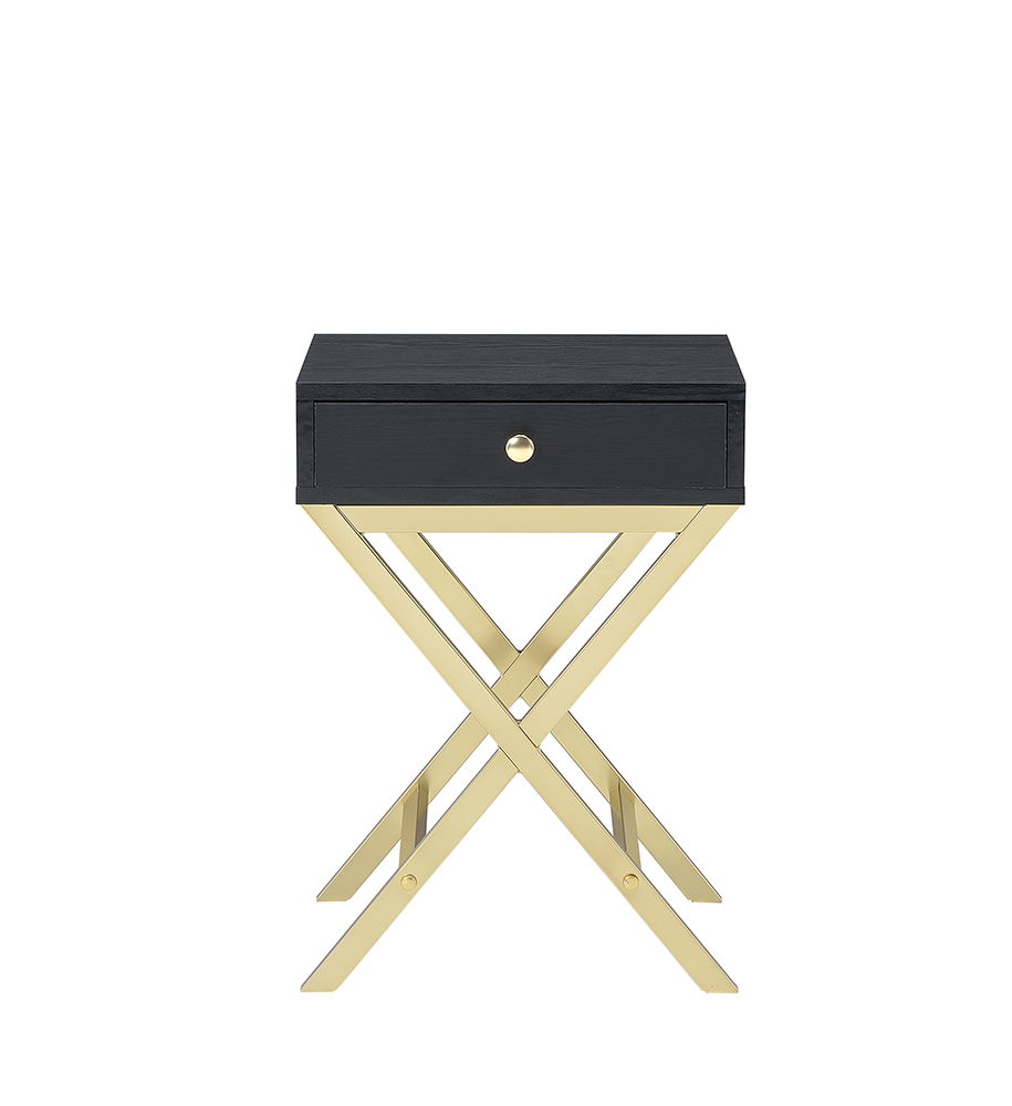Coleen Elegant Design Accent Table with Drawer - Black, Pink or White
