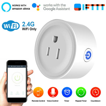 WiFi Smart Plug Outlet Wireless Smart Socket APP Remote Voice Control Timer Alexa Google US