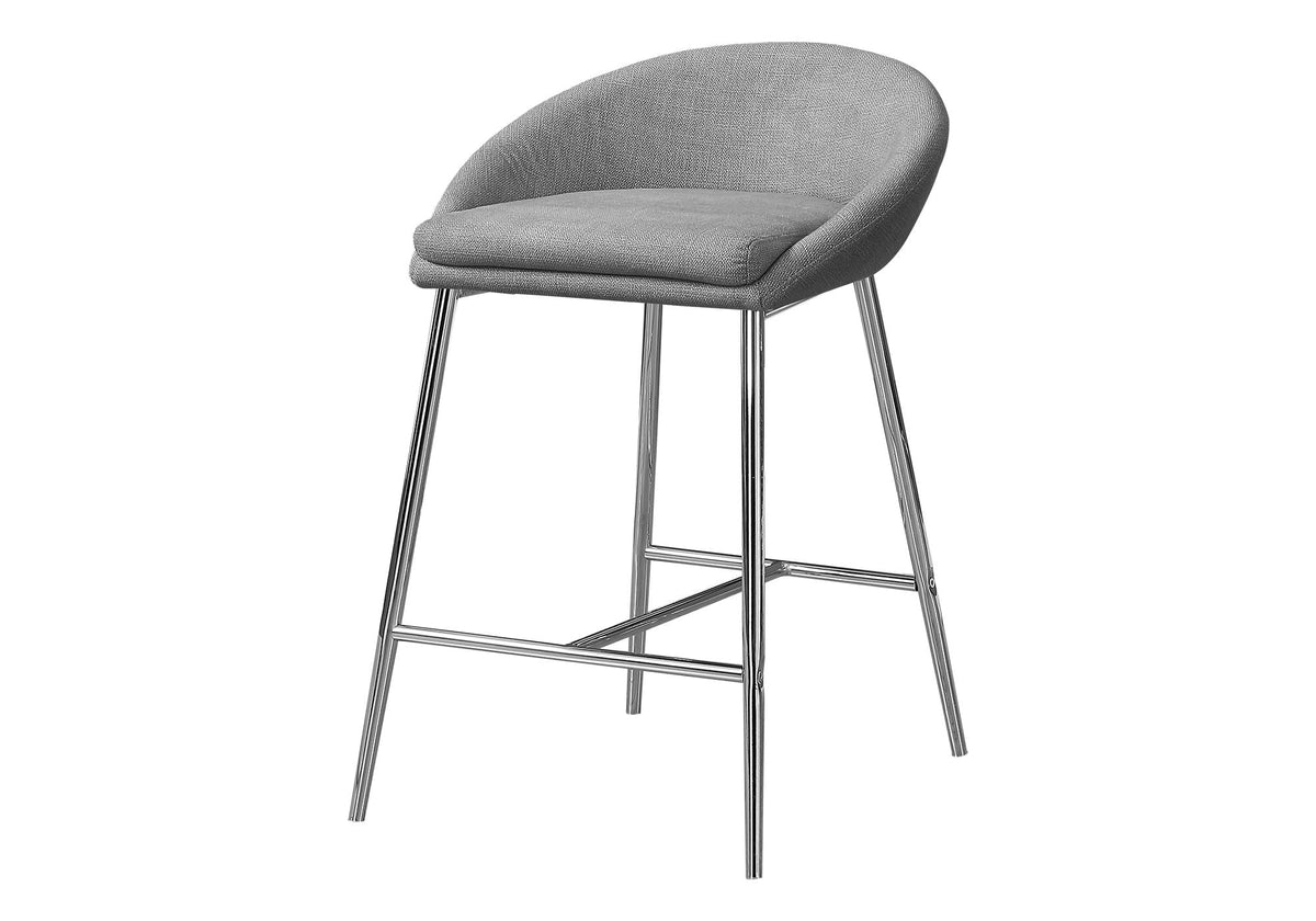 Bar Height Swivel Stool Set with Cushioned Seat - Gray or White