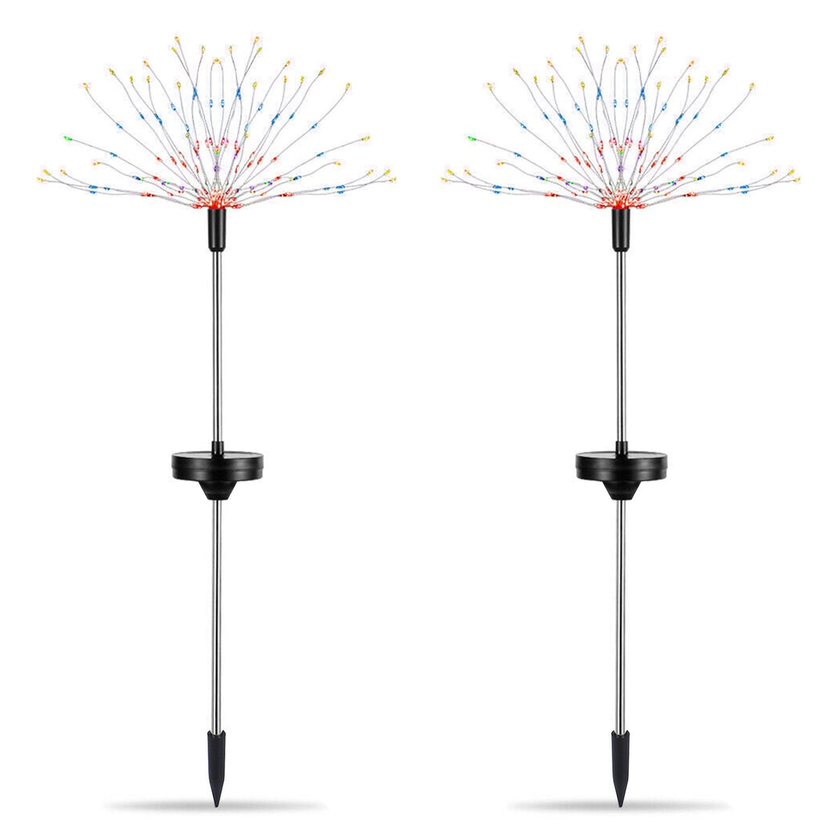 2Pcs Solar Powered Starburst Lights 240 LEDs Firework Lamp Garden Path Decor Lights