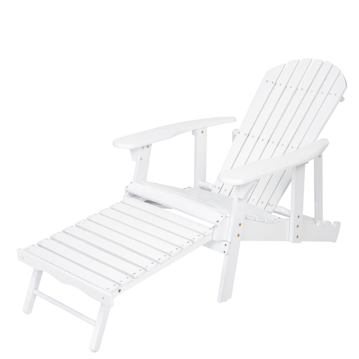 Malibu Adirondack Chair with Foldable Acacia Wood Design - Natural