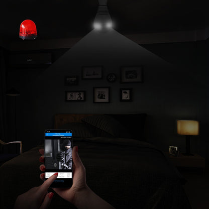 WiFi Light Bulb Camera 960P Security Camera 360¡ Fisheye Lens Panoramic Motion Detection IR Night Vision