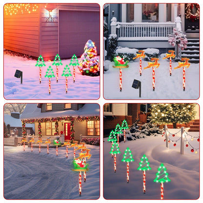 5PCS Christmas Pathway Lights with 8 Modes & Waterproof Design
