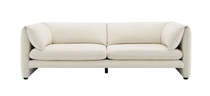 Jaeda Beige Boucle Sofa with Plush Foam Cushions - Beige